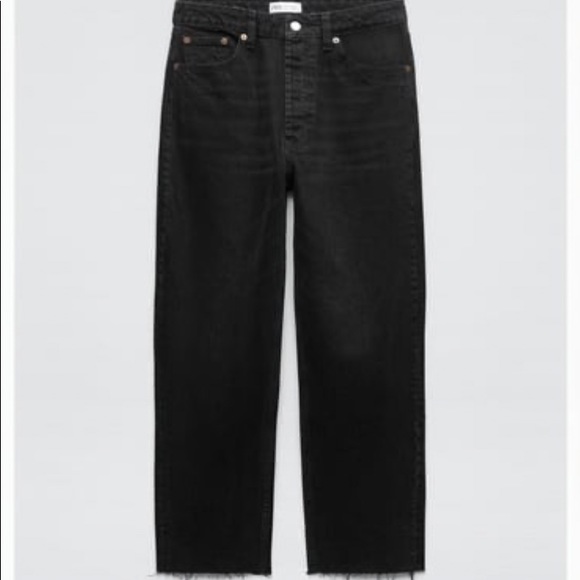 Zara straight leg jeans black size 28 (ca6) - Picture 1 of 3